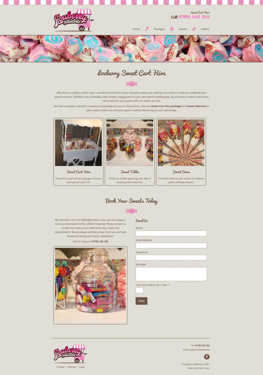 Louberry Sweetcarts website